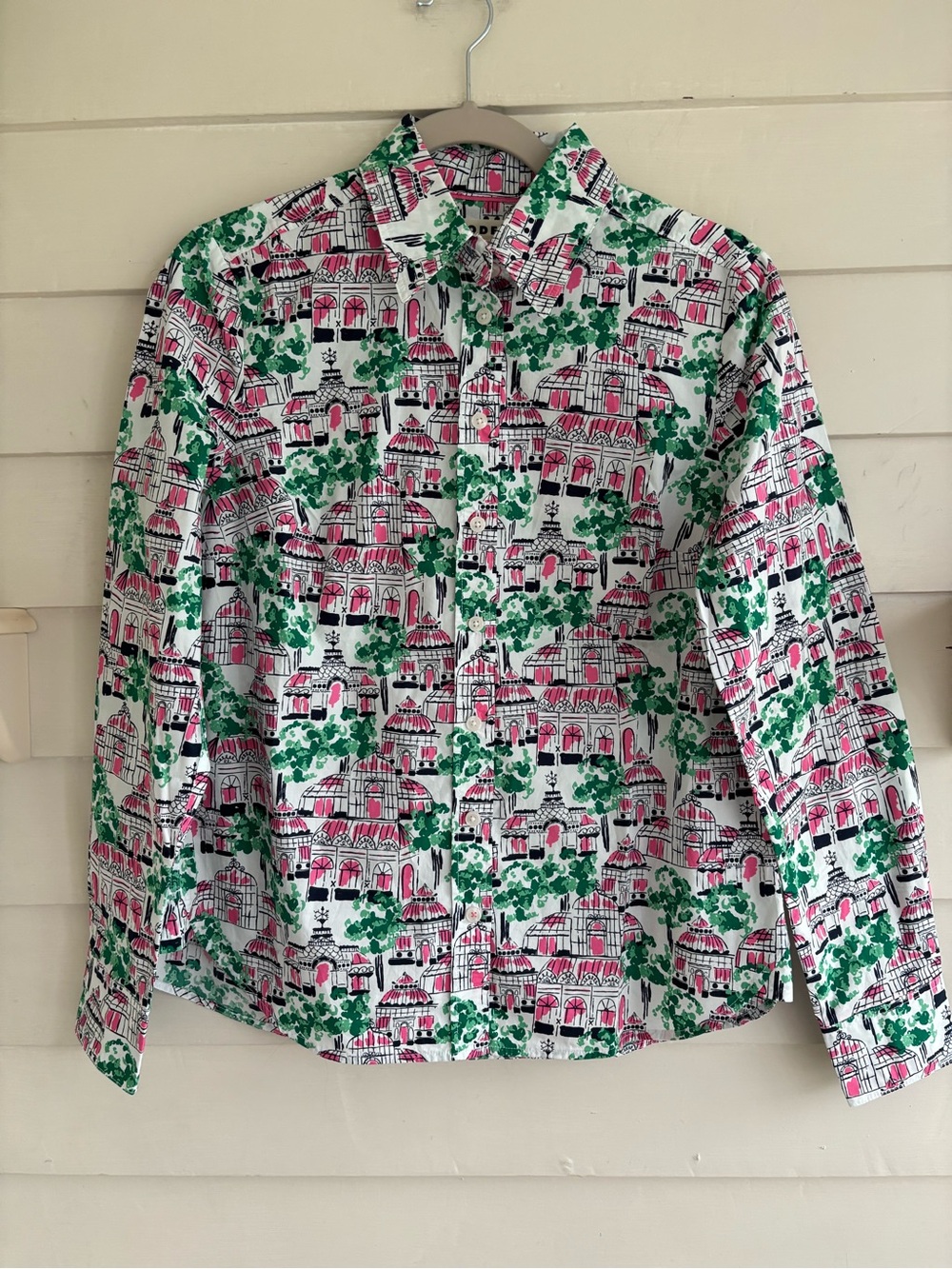 Boden Sienna Cotton Long Sleeve Button Shirt Botanical Greenhouse Women’s Size 6